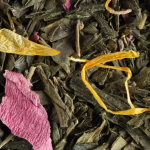 Thé vert Dammann – Nuit à Versailles, parfumé au kiwi, bergamote, pêche, fleur d’oranger et violette, infusion élégante et royale