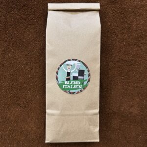 café Blend Italien, mélange artisanal corsé et harmonieux composé de 80 % Arabica et 20 % Robusta, idéal pour espresso